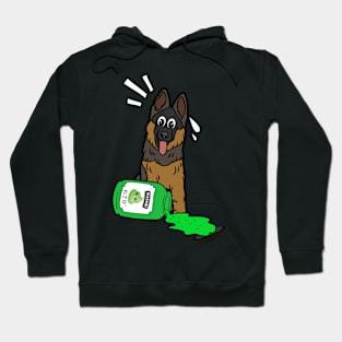 Funny guard Dog Spilled Wasabi Sauce Hoodie